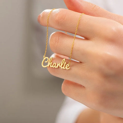 The Signature Nameplate – Custom Handcrafted Necklace